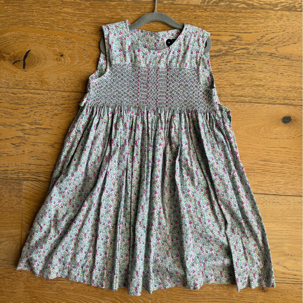 Floral Sleeveless Smocked dress